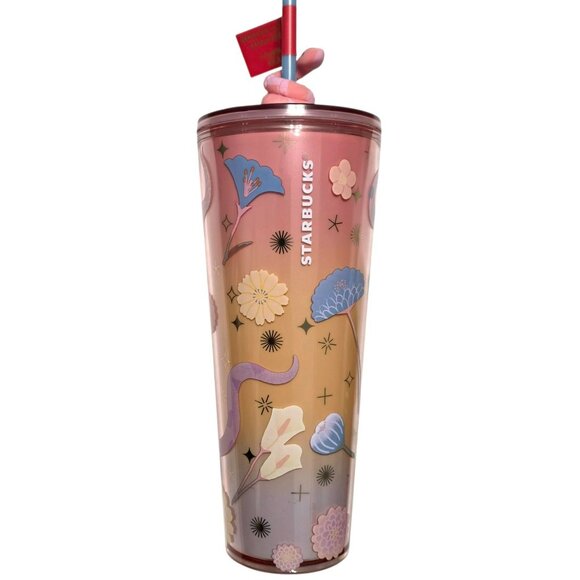 New Starbucks Cute Snake Tumbler Pastel 2025 Lunar New Year Cold Cup Mug 24oz - Picture 11 of 12